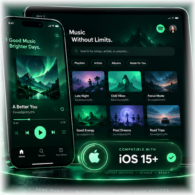 EeveeSpotify on compatible iPhone and iPad devices